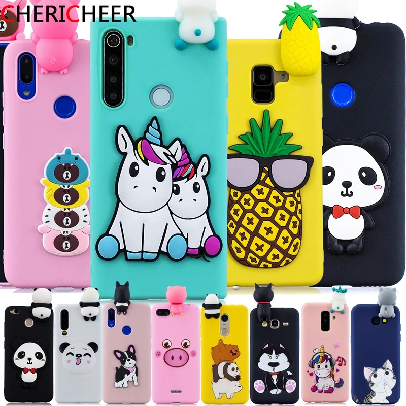Cartoon Unicorn Cover For Xiaomi Redmi Note 8T Case 3D Toys Phone Silicone |