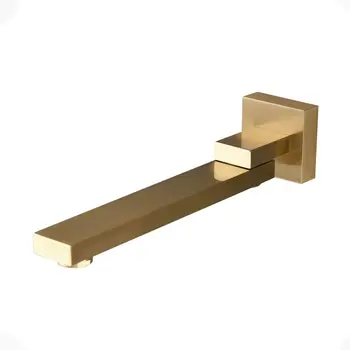 

Bathroom Brass Foldable Brushed Gold Wall Mounted Bathtub Faucet Shower System Set
