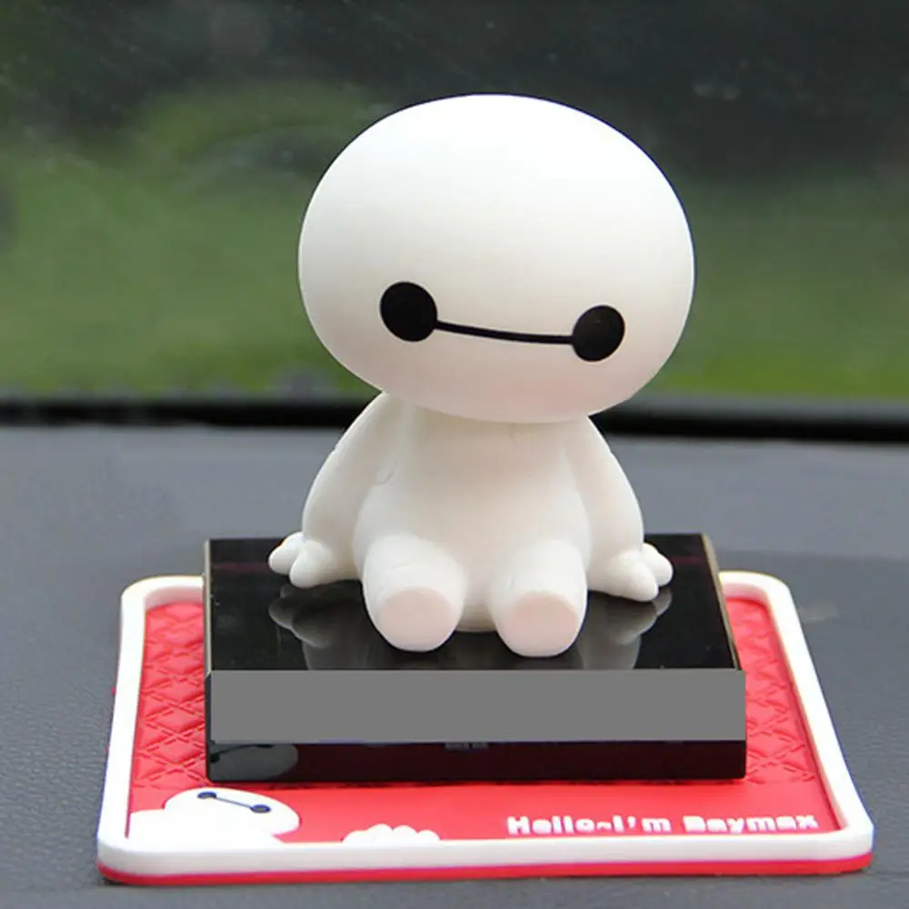 Горячая Распродажа, все новые мультяшный робот Baymax, качающаяся голова, фигурка автомобиля, украшения, куклы, игрушки с/без основания