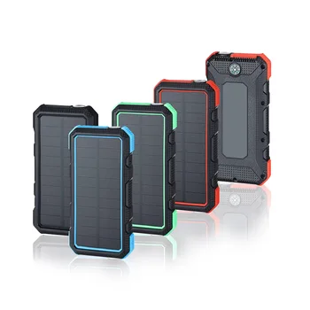 

24000mAh Portable Solar Power Bank 2 USB Fast Charging External Poverbank for iPhone Xiaomi Samsung Powerbank with Flash light