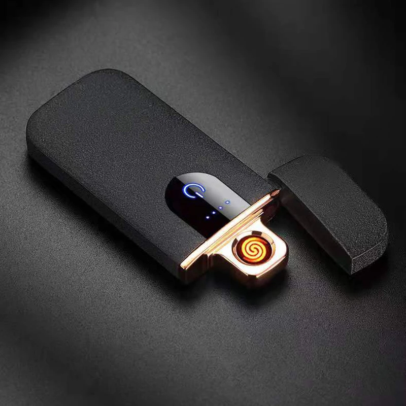 Электрическая USB мини смарт зажигалка ветрозащитная перезаряжаемая сенсорная