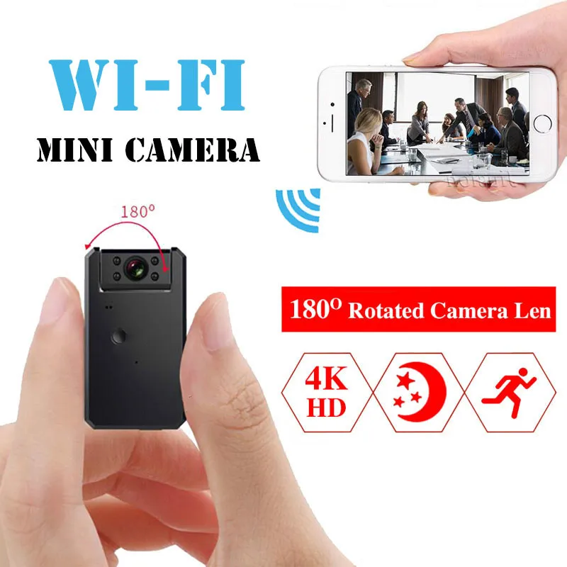 Mini WiFi Camera 4K HD Video Audio Recorder with IR Night Vision Motion Detection Small Wireless Camcorder mini cam | Электроника