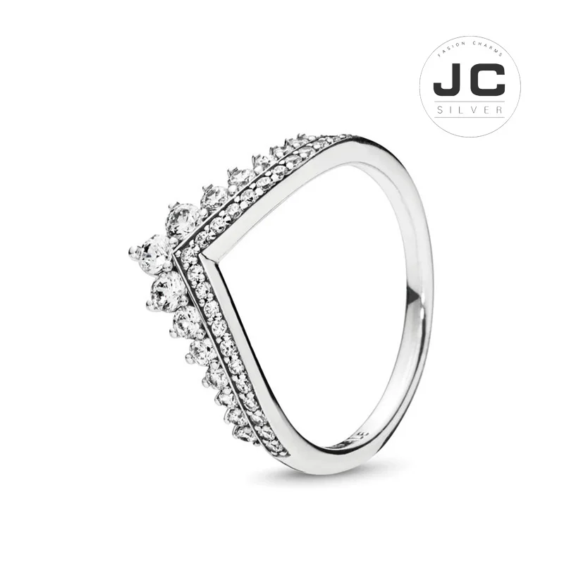 JC модное очаровательное 925 пробы Серебряное кольцо, оригинальное кольцо, кольца для мужчин и женщин, ювелирное изделие, подарок, кольца принцесс - Цвет основного камня: SILVER