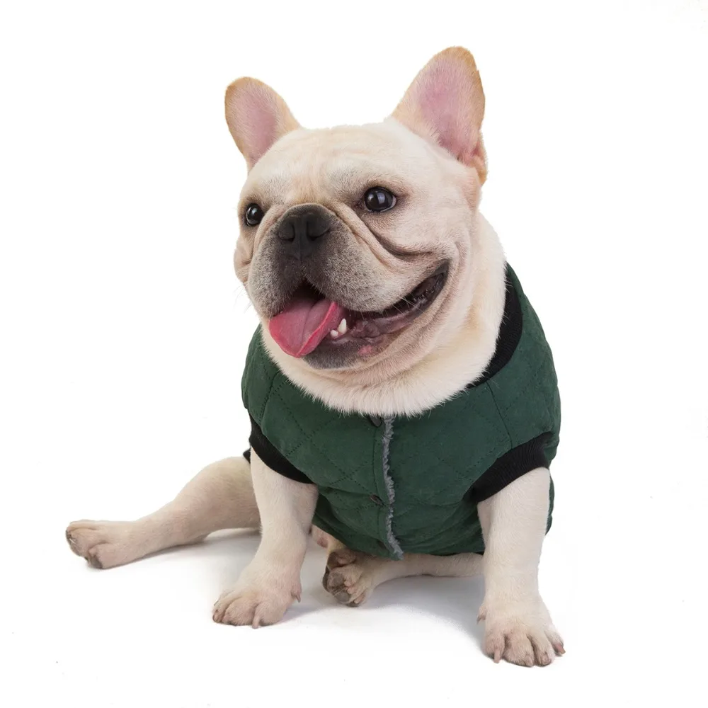 N38 Cute Pet Dog Clothes Winter Coat Jacket Puppy Pug French Bulldog Clothing Poodle Pet Costume Winter Dog Vest Outfit