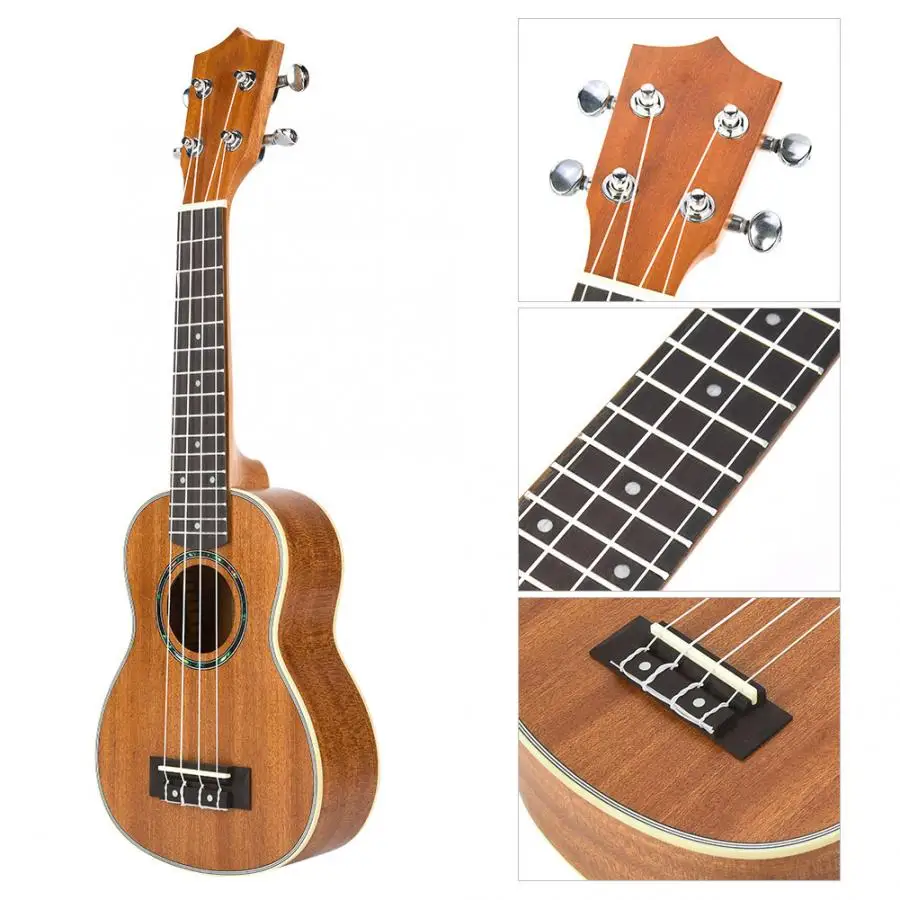 

Ukulele 21 Inch Ukulele Rosewood Bridge Fingerboard Okoume Head Neck Plastic Nut Saddle For Musician