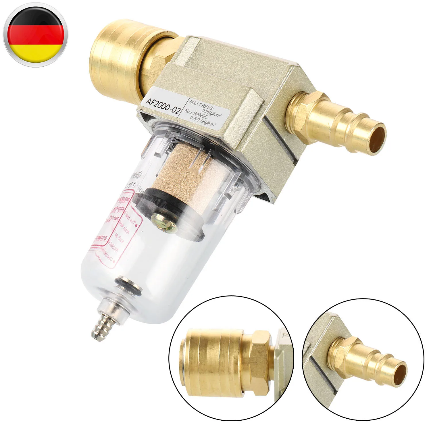

10x10x4cm 1/4 Inches Quick Connector Coupling Oil Water Separator Filter For Compressor Tool Pump Accessories