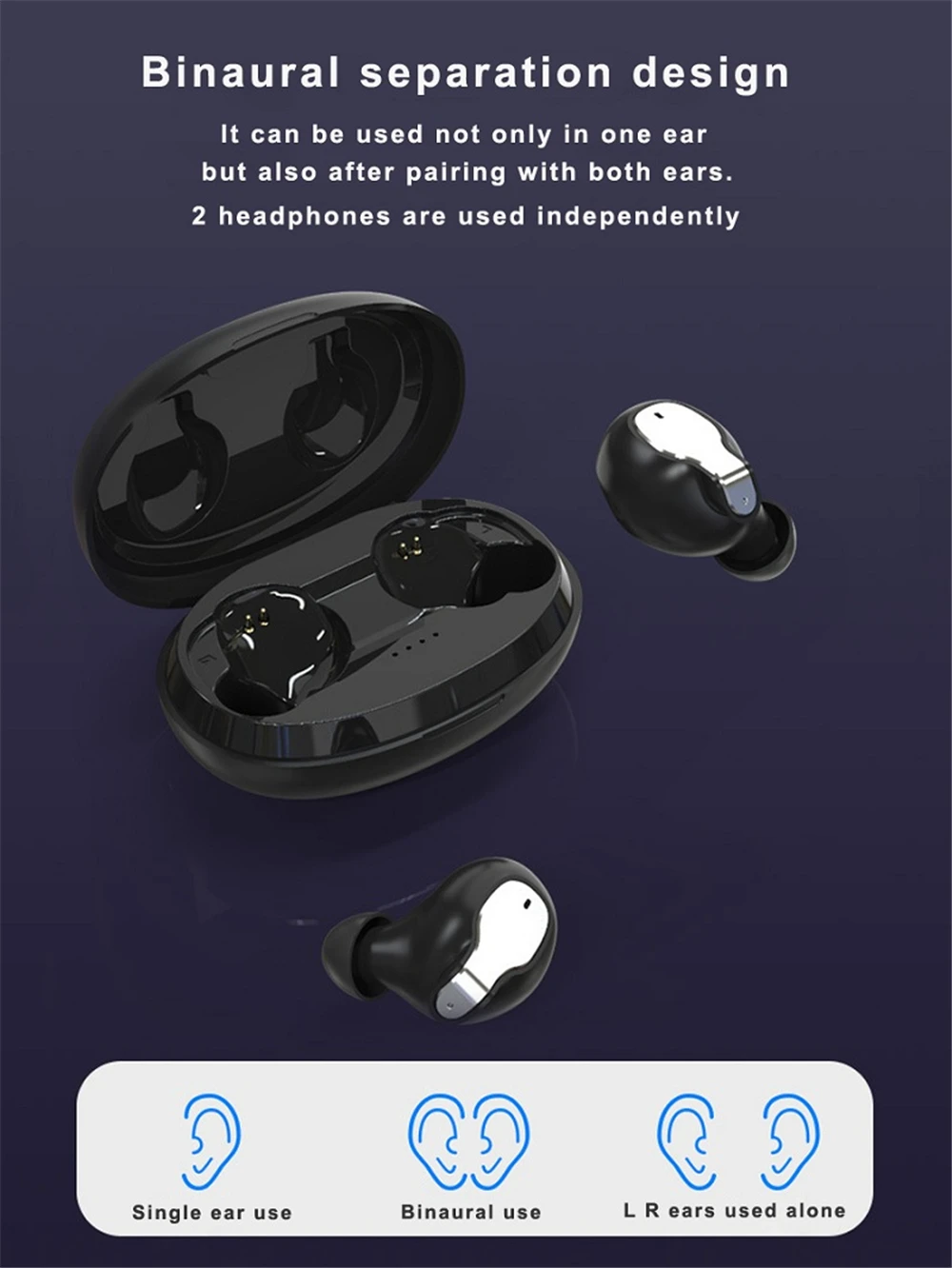 TWS стерео наушники с микрофоном, беспроводные наушники Bluetooth 5,0, мини наушники с сенсорным управлением, наушники с стереозвуком