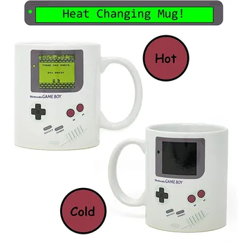 

Gameboy Heat Changing Coffee Mug Classic Video Game Themed Games Console Ceramic Retro Travel Tea Cup Gift for Gamers Fathers