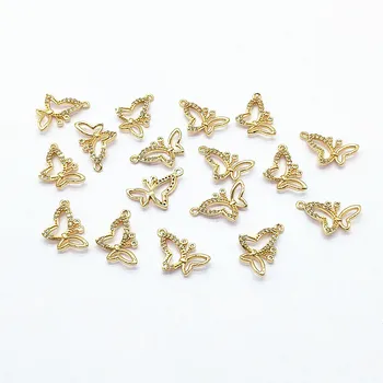 

New arrival! 19x14mm 50pcs Copper/Cubic Zirconia Butterfly Charm for Necklace Making DIY parts,Jewelry Findings & Components