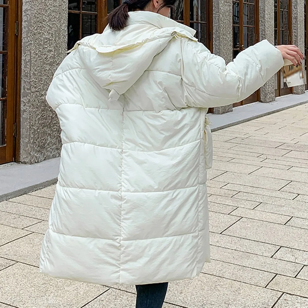 manteau femme winter coat Women Winter Dinosaur Print Hooded Pocket Long Sleeve Coat abrigos mujer invierno