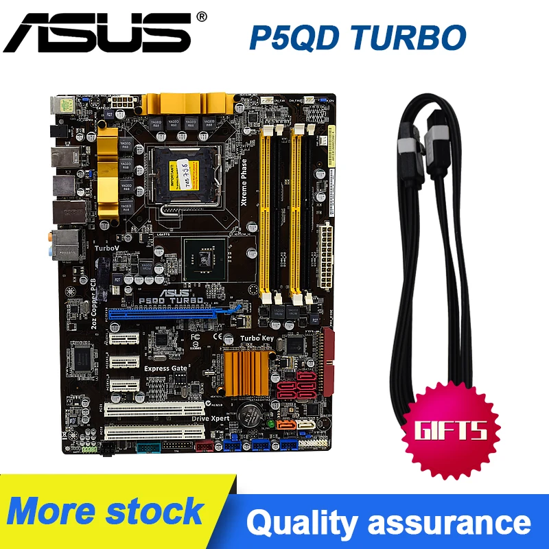 ASUS P5QD TURBO PC материнская плата 775 pin ATX DDR2 P45 комплект материнской платы dual PCI Q9650