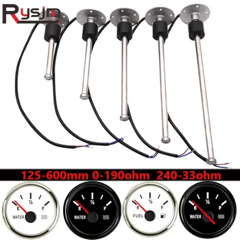 

0-190 ohm 240-33ohm Water Level Guage Meter 125mm 150mm 200mm 250mm 600mm Fuel Level Sensor Fuel gauge for marine boat car Truck