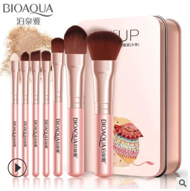 pink BIOAOUA набор тонких кистей для макияжа, основа для губ, Кисть для макияжа, не питается пудрой, набор инструментов для макияжа - Handle Color: pink
