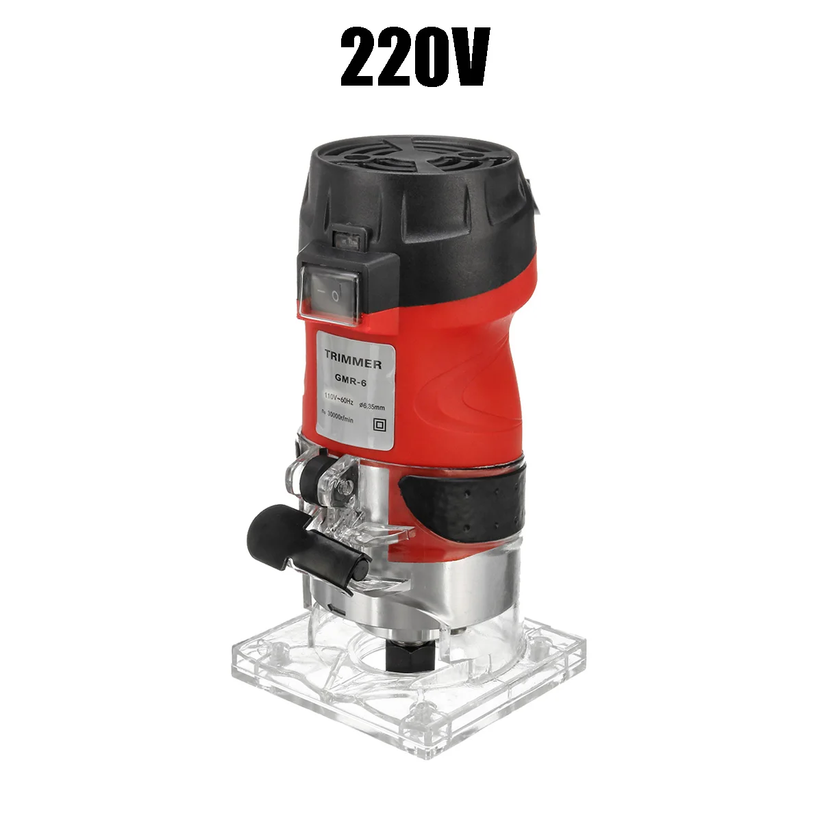 Red 220V Бытовой DIY Электрический обрезной станок 2200 Вт 30000 об/мин Электрический деревообрабатывающий гравировальный станок алюминиевый инструмент - Цвет: Red 220V