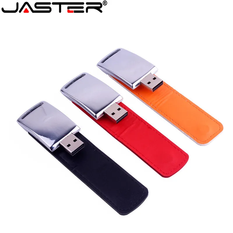 JASTER металлический кожаный usb+ Подарочная коробка usb флэш-накопитель 4 ГБ 8 ГБ 16 ГБ 32 ГБ 64 Гб карта памяти U диск