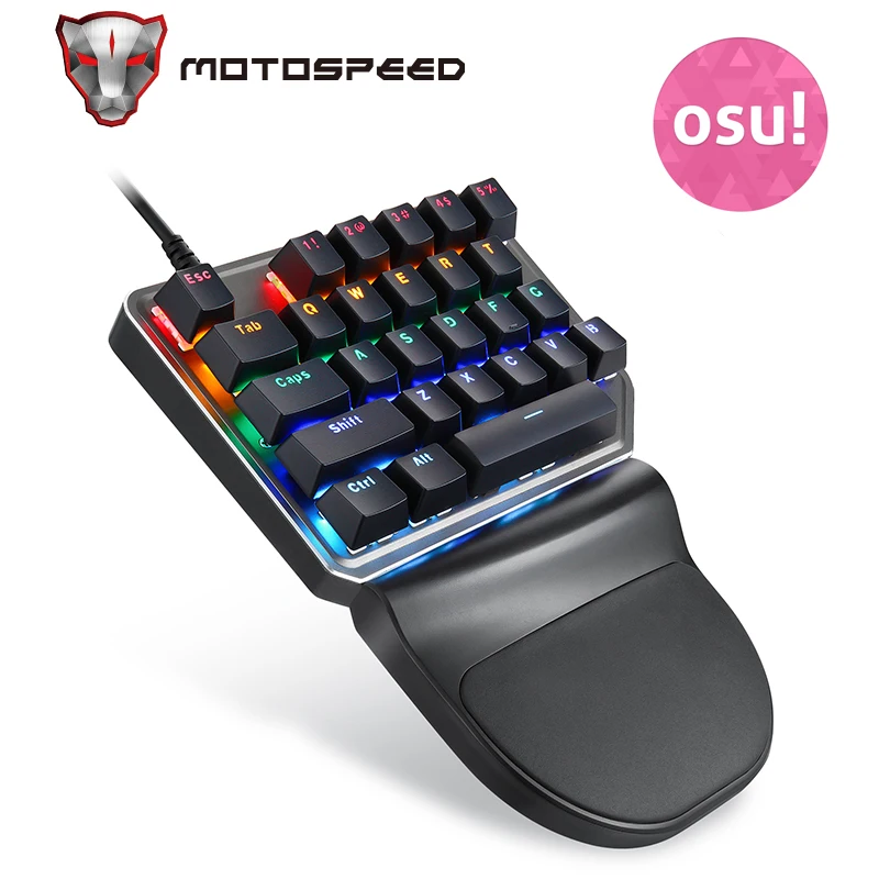Механическая Проводная клавиатура Motospeed K27 с синими переключателями подсветка