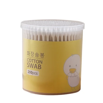 

Cotton Swab Screw Head Pointed With Transparent Storage Box Cleaning Care Cosmetics Cotton Buds 200pcs