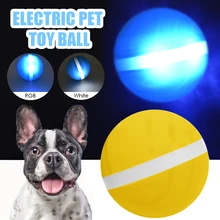 Электрический мяч для прыжков для домашних животных, светодиодный шар-вспышка, забавный интерактивный световой светильник, мяч для собак, игрушки для собак и кошек, игра для собак