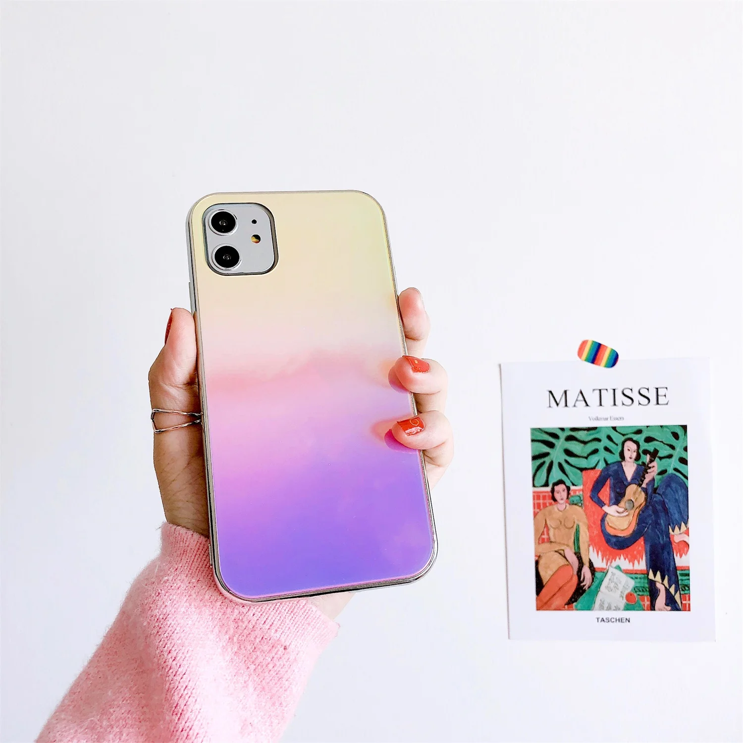 LISCN новейший меняющий цвет чехол для iPhone 11 Pro Max 6 6sPlus7Plus XsMax XR 8plus стеклянный зеркальный чехол для телефона конфетный чехол с логотипом