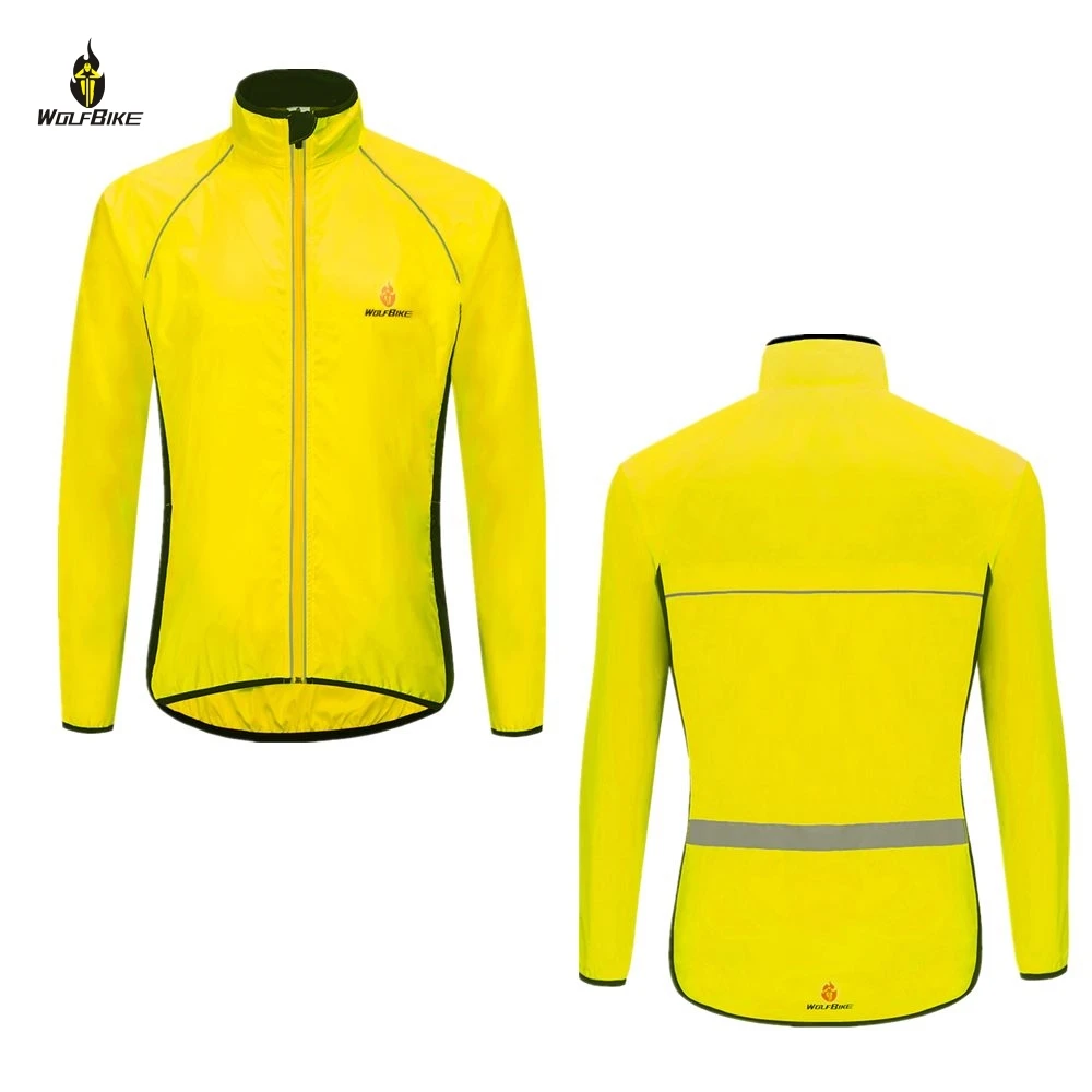 WOLFBIKE тонкие велосипедные куртки для шоссейного велосипеда, водоотталкивающие, дышащие, светоотражающие, для спорта на открытом воздухе, велосипедная ветровка для езды на мотоцикле