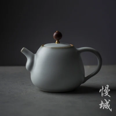 Китай Цзиндэчжэнь традиционный кунг-фу Чайник один Чайник Античная японская керамика ручной работы чайный сервиз подарок - Цвет: 1
