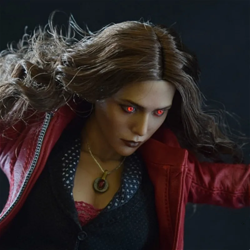 

BY-ART BY-T5 1/6 Scarlet Witch with LED Light Eyes for 12inch Action Figure DIY