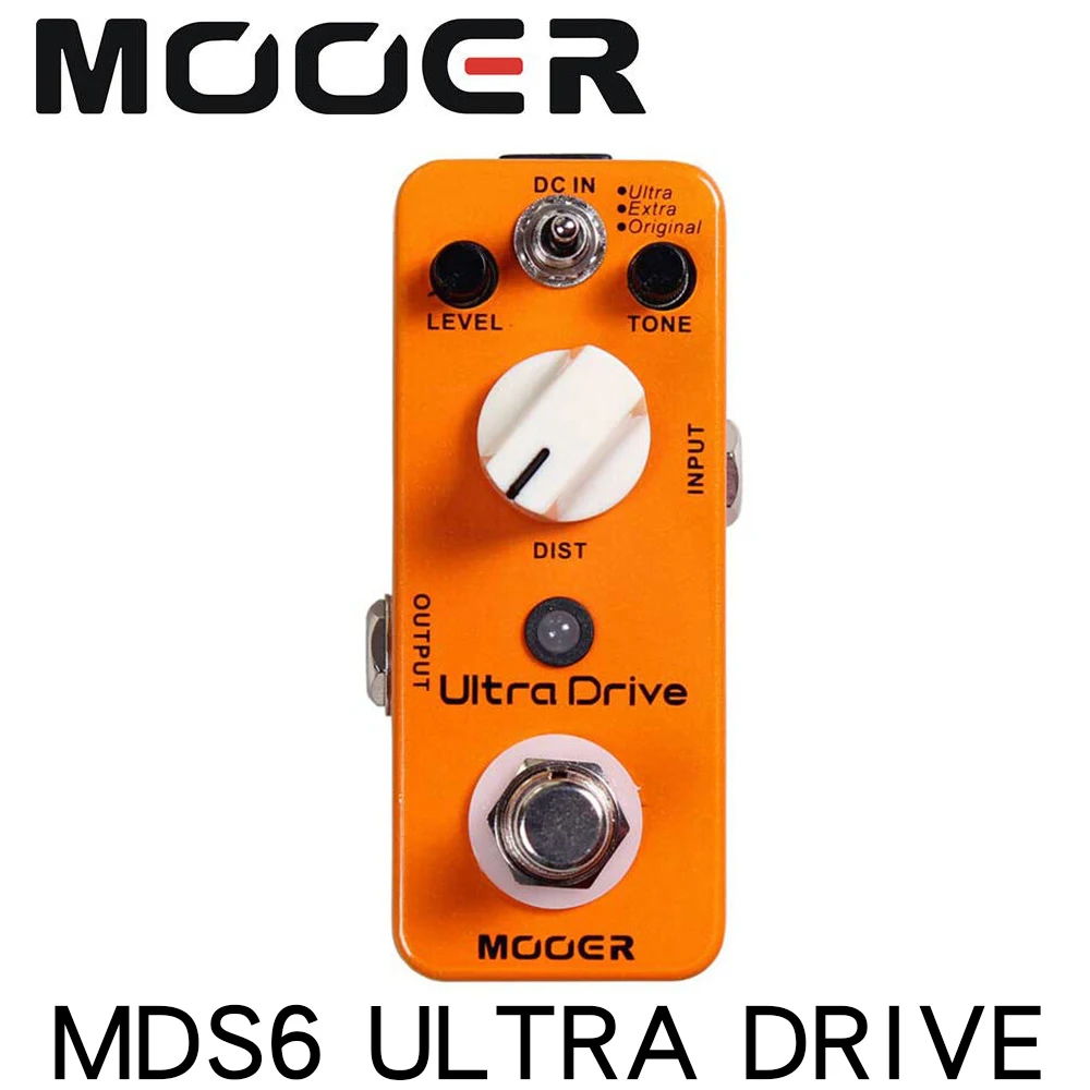 

Высокое качество MOOER MDS6 Ultra Drive MKII Искажение гитары педаль эффектов 3 режима истинное отключение полный металлический корпус