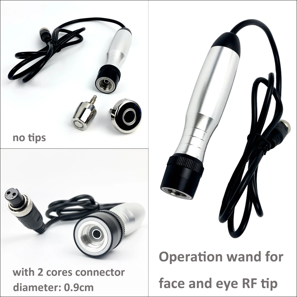 Replace RF Wands Tips 0.9cm for 5MHz Radio Frequency Beauty Machine RF Facial Skin Care Device Rejuvenation Tighten Lift
