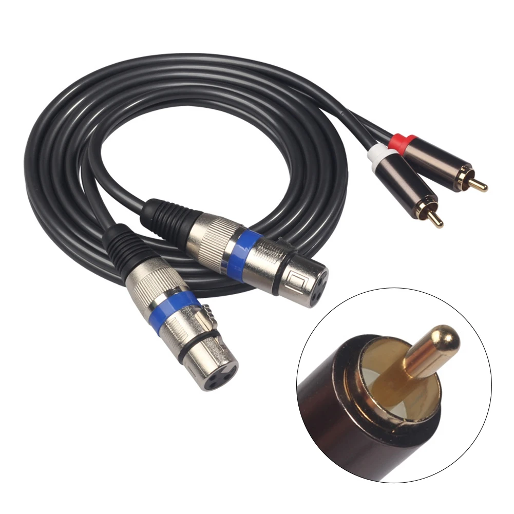 Профессиональный сбалансированный штекер для 2 XLR 3 контактный гнездовой аудио