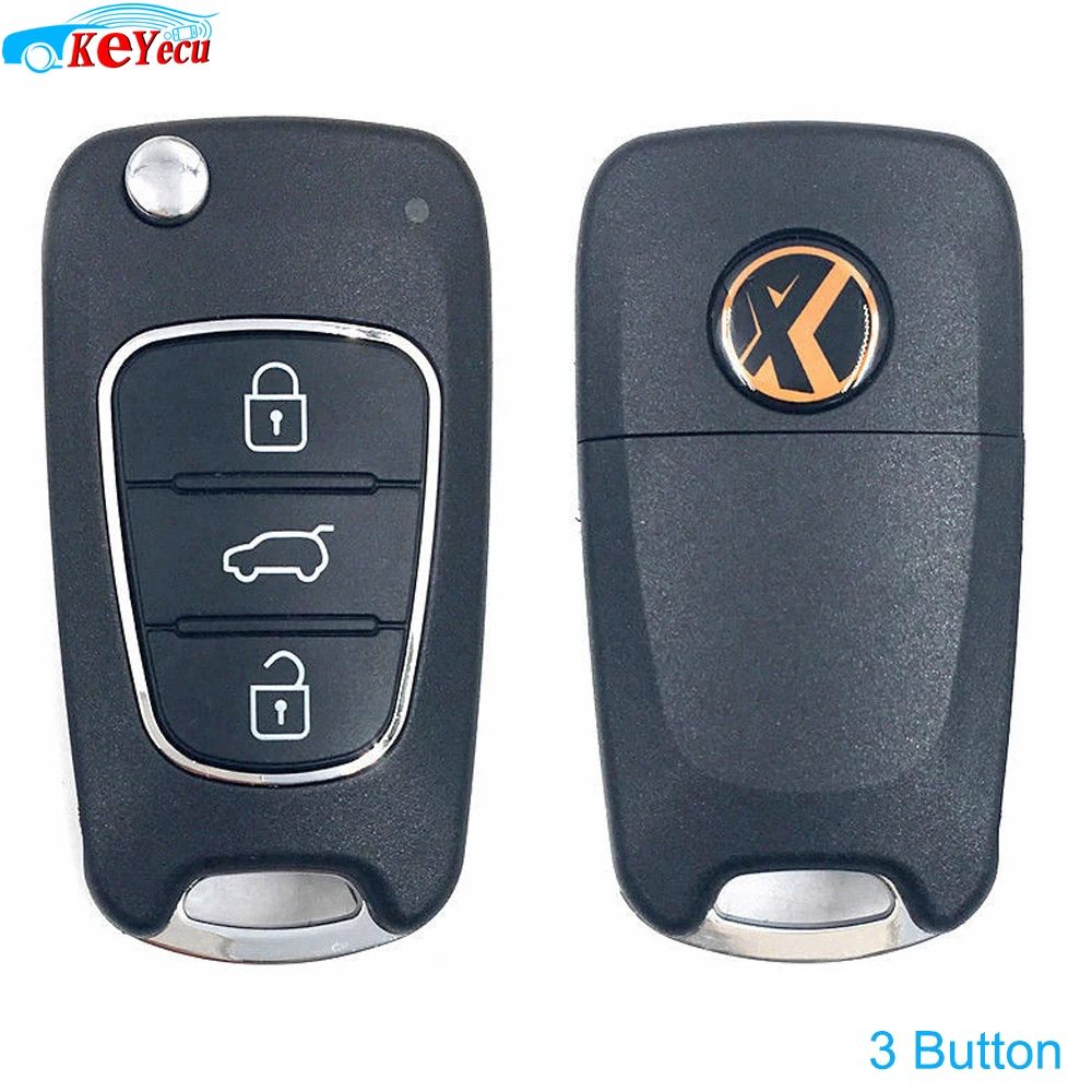 Keyecu XHORSE для hyundai Тип универсальный дистанционный брелок 3 кнопки для VVDI ключ инструмент VVDI2(английская версия