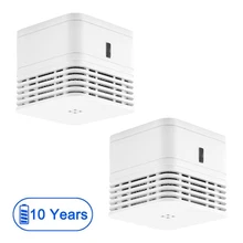 CPVan M10 2 pcspcs/лот детектор дыма датчик Пожарной Сигнализации EN14604 CE сертифицированный 10 лет батарея 85 дБ фотоэлектрический датчик дыма