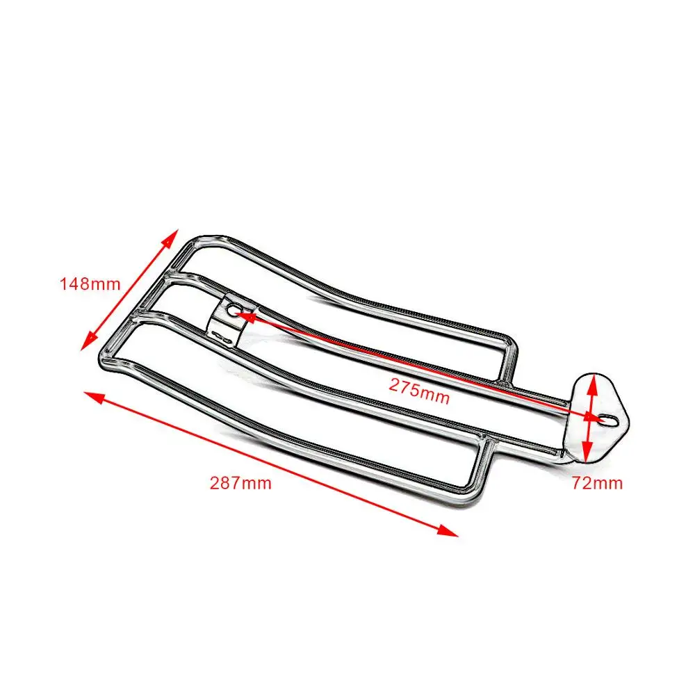 ZORBYZ Motorcycle Black Rear Stock Solo Seat Luggage Rack Carrier For Harley Sportster XL883 1200 1985-2003