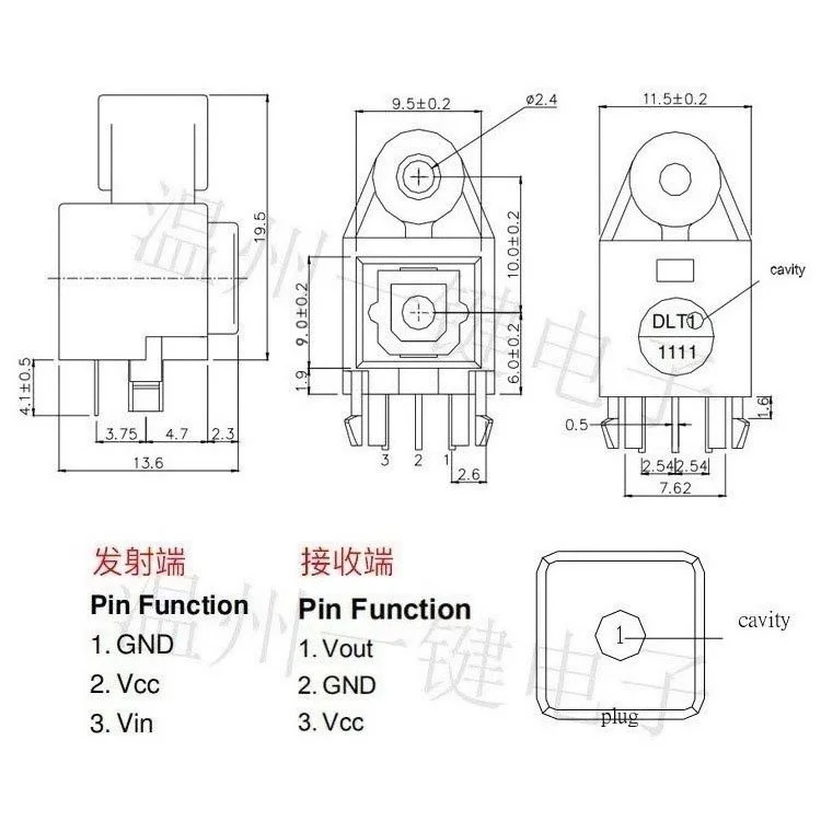 DLR2180, accesorios de Terminal de Audio, conector óptico, DLT1111A, 10 unidades (extremo transmisor/receptor) - Imagen 5