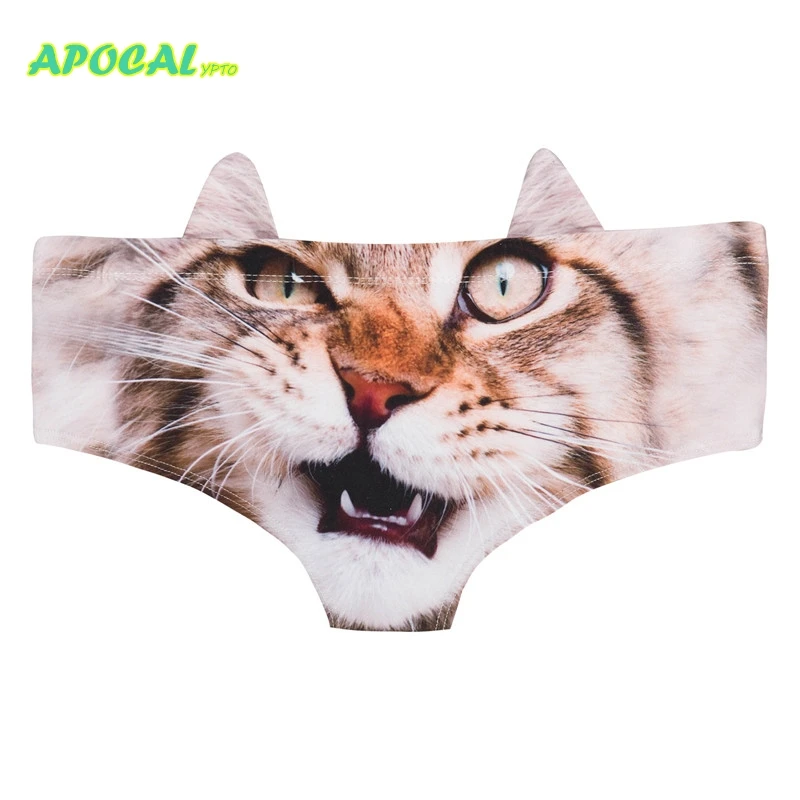APOCAL Для женщин нижнее белье &quotкошечка&quot 3D принт с животными симпатичный
