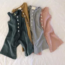 Ins, европейские и американские повседневные модные комбинезоны вельветовые Комбинезоны для маленьких мальчиков и девочек