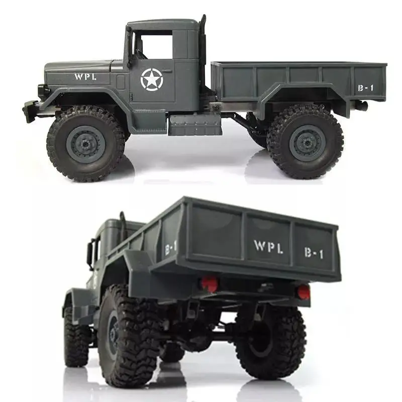 WPL B-14 RC грузовик с дистанционным управлением 4 колеса восхождения внедорожник игрушка 2,4 г армейские игрушки Форма автомобиля с головным освещением DIY KIT