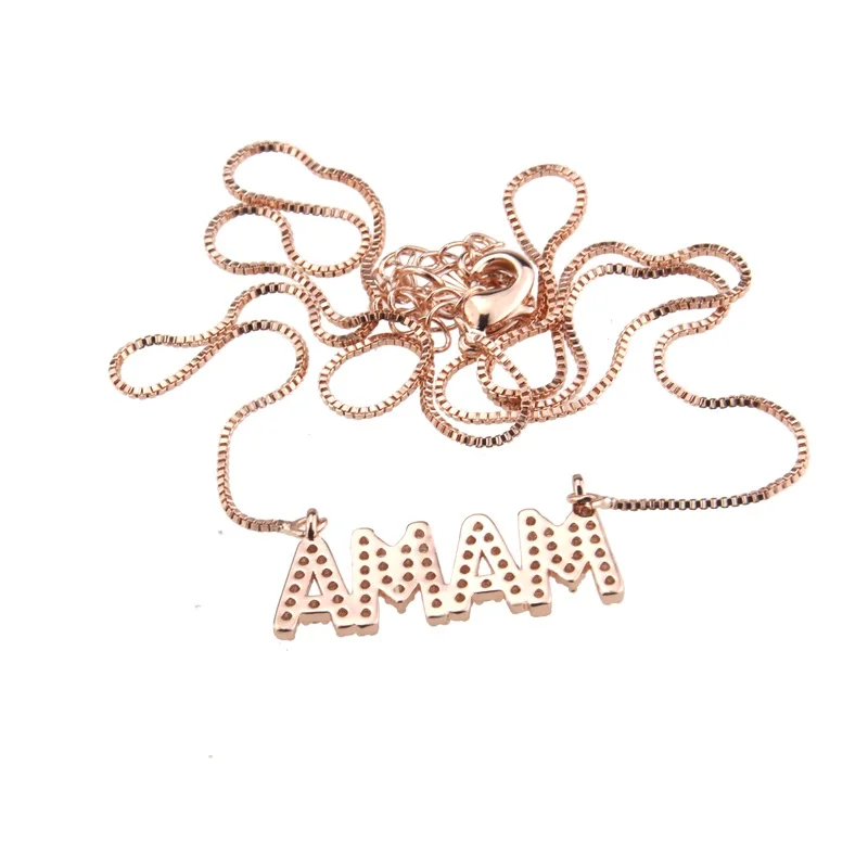 SUNSLL, дизайн, розовое золото, медное ожерелье с надписью MAMA, ожерелье для женщин, модные, вечерние, изысканные ювелирные изделия, кулон, ожерелье, подарок