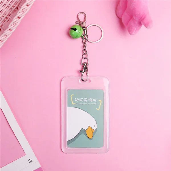 10 Дизайн 1 шт. мультфильм утка IC брелок с отсеком карточки держатель для рабочих карт Органайзер с брелок милые, прозрачные чехол для удостоверения личности - Цвет: 10
