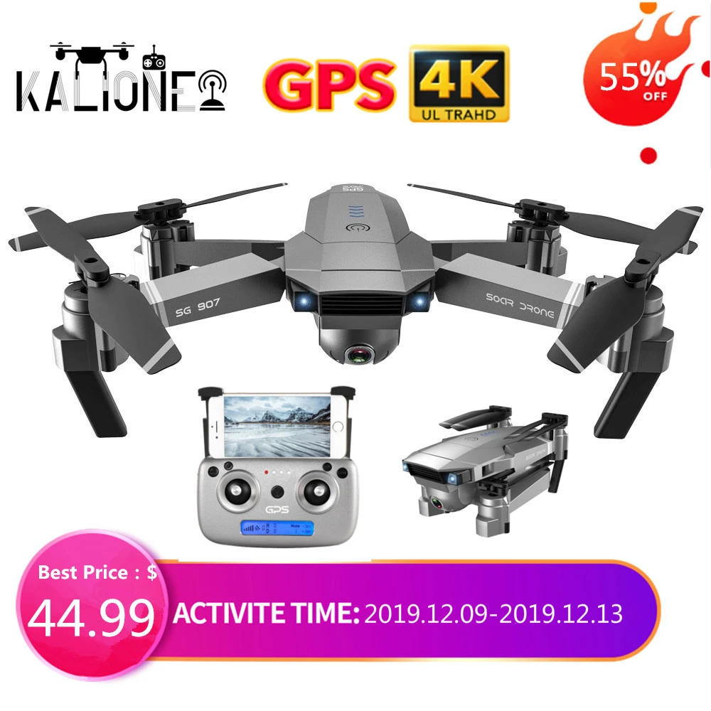 Comprare SG907 SG901 Drone GPS 4K HD x50 ZOOM Della Macchina Fotografica 5G WIFI FPV Professionale Quadcopter RC Elicottero Pieghevole selfie droni di Natale