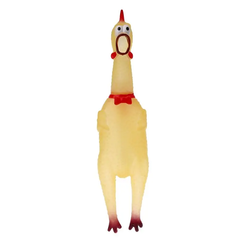 Soft Luminous Screaming Chicken Squeeze Sound Decompression Toy Stress Reliever Y4UD