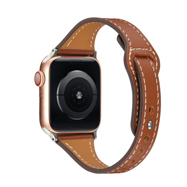 Leather Band For Apple Watch 45mm 44mm 42mm 41mm 40mm 38mm Soft Material Wrist Loop Bracelet For IWatch 7 6 SE 5 4 3 2 1