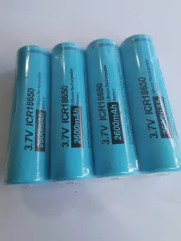 

10Pcs ICR18650 3.7V Liion Rechargeable Battery 2600mah 18650 Button Top For headlight vape ecig