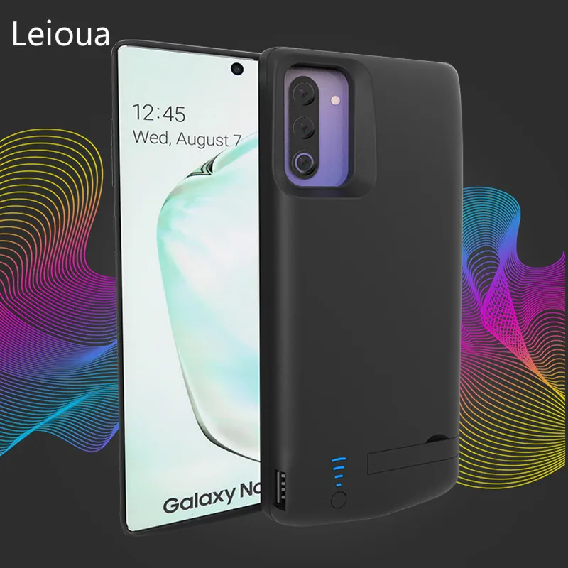 Leioua Smart Battery Case for Samsung Galaxy note10 5000mAh Accumulator for Samsung Galaxy note 10 Pro Battery Case with holder