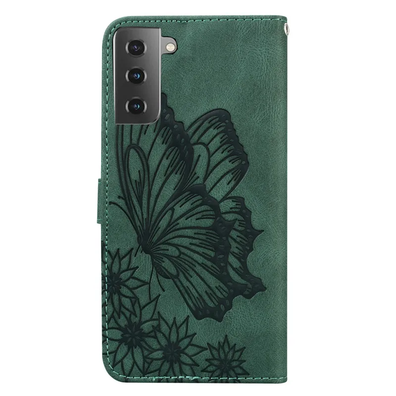 Butterfly Leather Phone Case For Samsung Galaxy S21 S20 FE Note20 Ultra S10 S9 S8 Plus 5G Card Holder Hasp Wallet Bag Flip Cover leather wallet case leather case phone case leather phone case