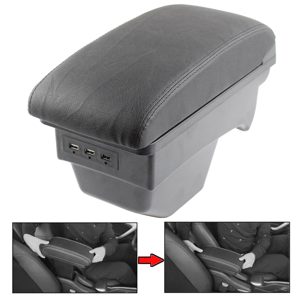 Кожаный подлокотник для Citroen C4 2011- Автомобильный USB интерфейс коробка подлокотник модификация