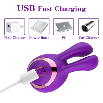 Rabbit Penis Vibrator G Spot Clitoris Massager 8 Vibration & 5 Suction Modes Vibrating Bunny Adult Sex Toys for Women Couple 3