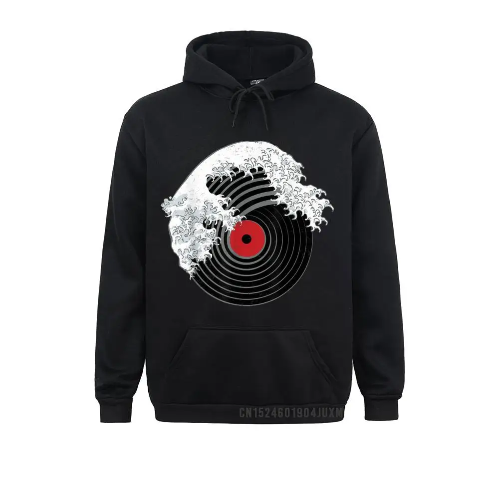  Men Long Sleeve Great Wave of Music DJ Vinyl Record Turntable Kanagawa T-Shirt__608 Sweatshirts Casual Hoodies On Sale Sportswears Great Wave of Music DJ Vinyl Record Turntable Kanagawa T-Shirt__608black