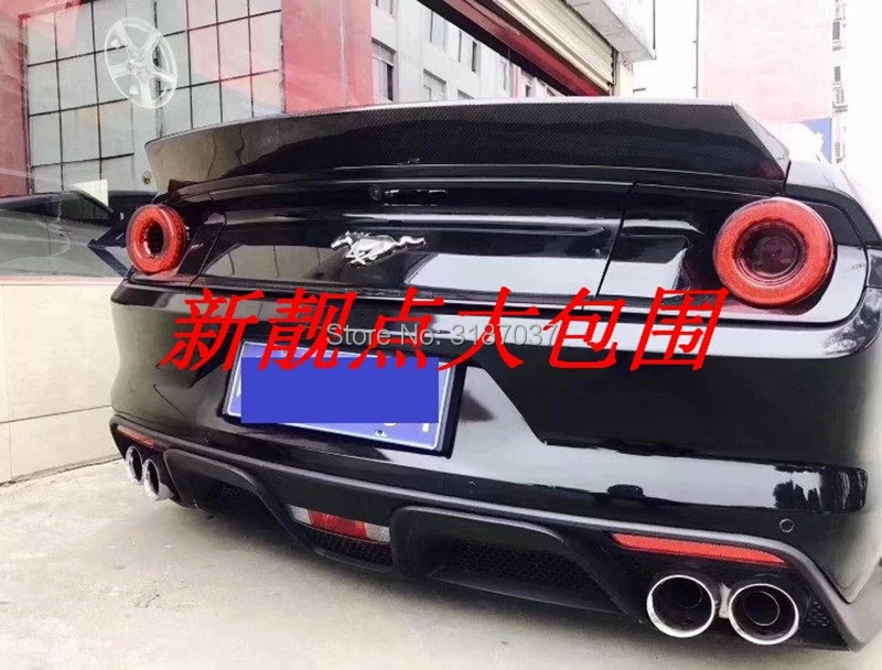 Для Ford Mustang спойлер углеродное волокно задний спойлер на крыло, крышу багажник губы крышка багажника автомобиля стиль