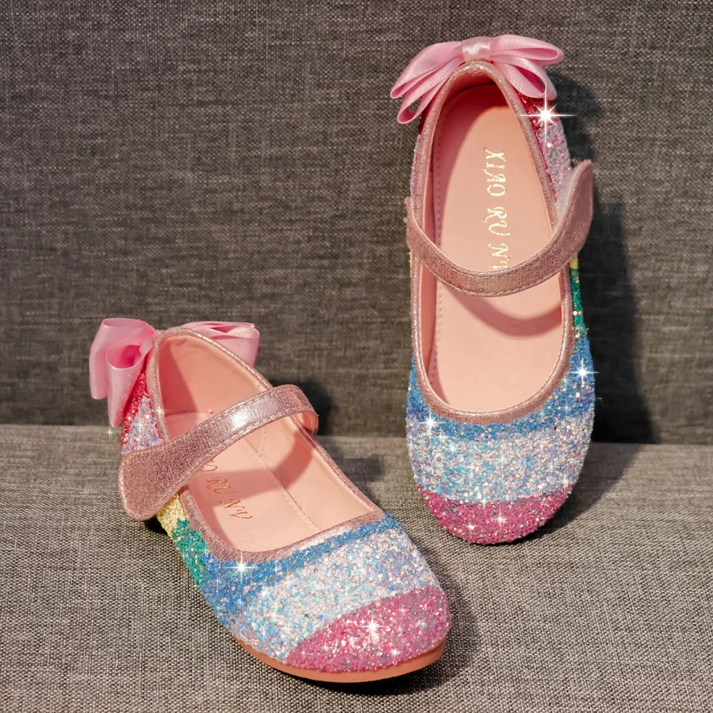Обувь для девочек; Детская уличная обувь на мягкой подошве с бантом; детская кожаная однотонная обувь; кожаные туфли принцессы с бантом; кроссовки;# G2