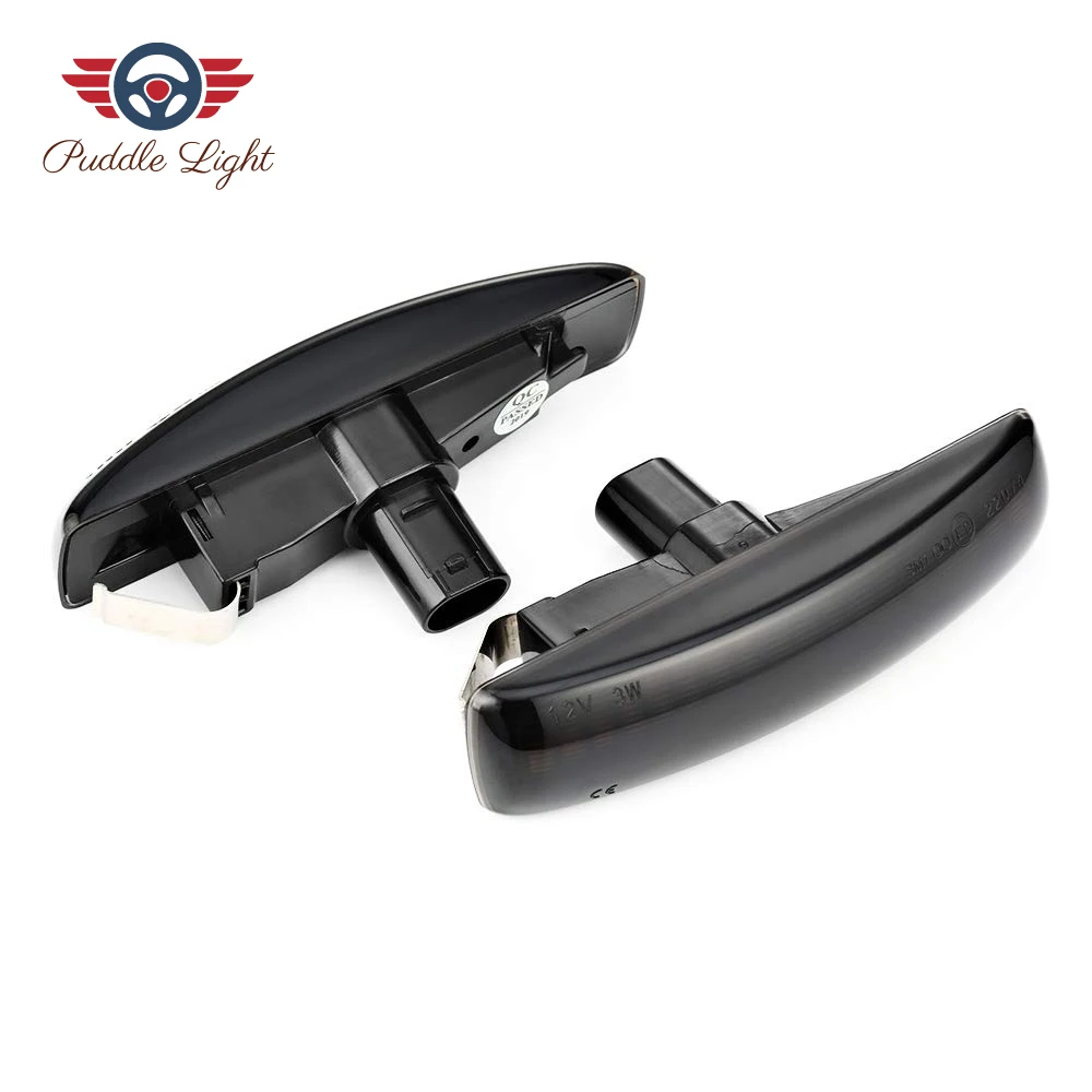 Smoked 2x For Land Rover Range Rover Sport Freeland 2 Discovery 3 4 LED Turn Signal Dynamic Side Marker Lamp Repeater Indicator Light - Испускаемый цвет: Smoked